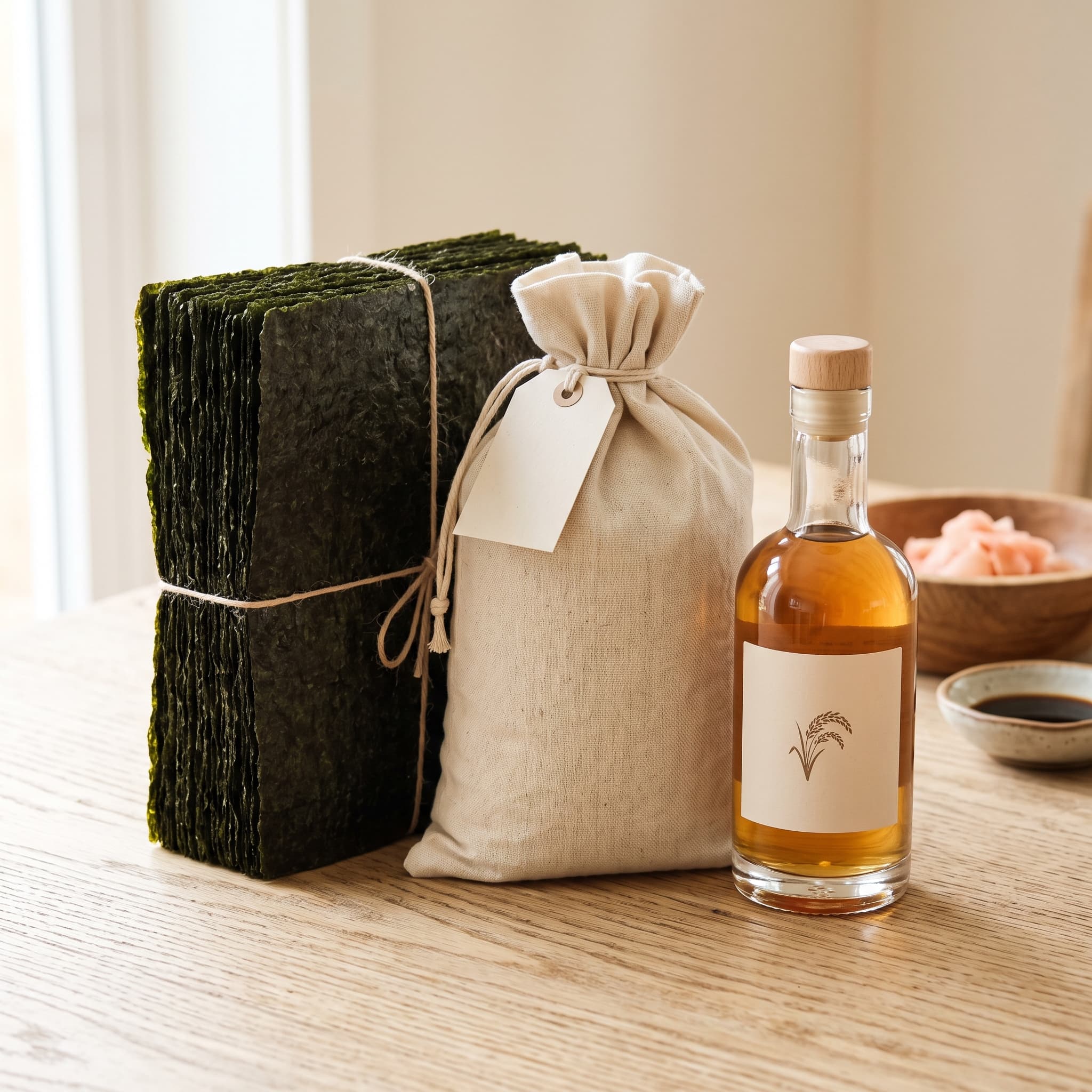 Nori & Rice Refill Pack — Nori 50 sheets, Sushi rice 2kg, Sushi vinegar